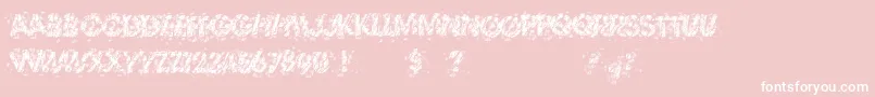 TheThrillOfTheKill Font – White Fonts on Pink Background