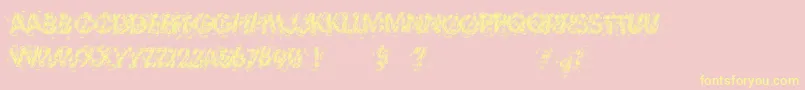 TheThrillOfTheKill Font – Yellow Fonts on Pink Background
