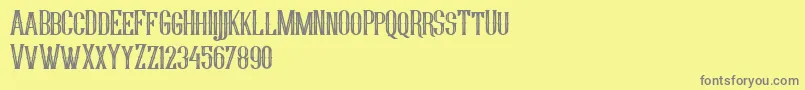 YoungHeart Font – Gray Fonts on Yellow Background