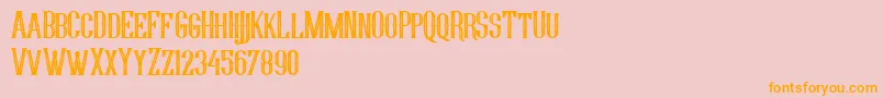 YoungHeart Font – Orange Fonts on Pink Background