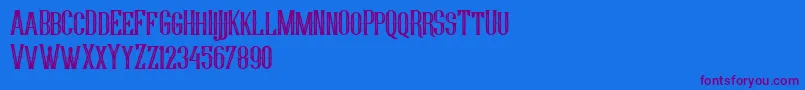 YoungHeart Font – Purple Fonts on Blue Background
