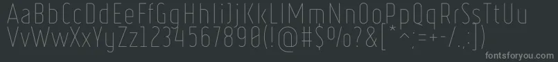 RulerThin Font – Gray Fonts on Black Background