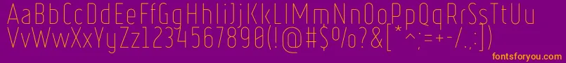 RulerThin Font – Orange Fonts on Purple Background