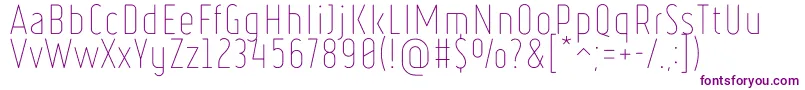 RulerThin Font – Purple Fonts on White Background