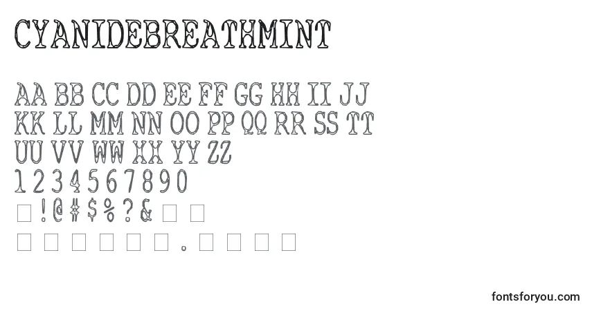 CyanideBreathmint-fontti – aakkoset, numerot, erikoismerkit
