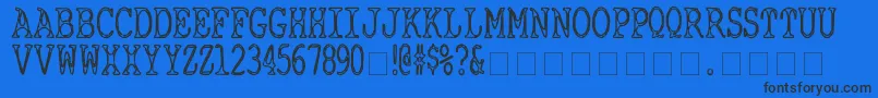 CyanideBreathmint Font – Black Fonts on Blue Background