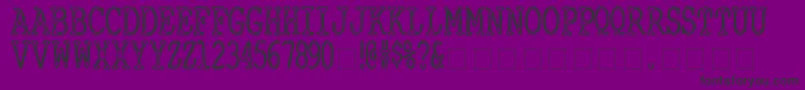 CyanideBreathmint-Schriftart – Schwarze Schriften auf violettem Hintergrund