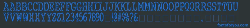 CyanideBreathmint Font – Blue Fonts on Black Background