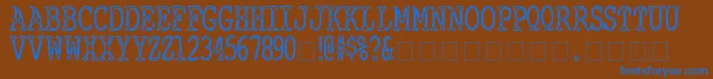 CyanideBreathmint Font – Blue Fonts on Brown Background