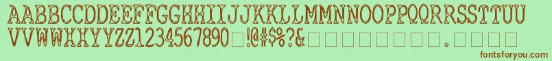 CyanideBreathmint Font – Brown Fonts on Green Background