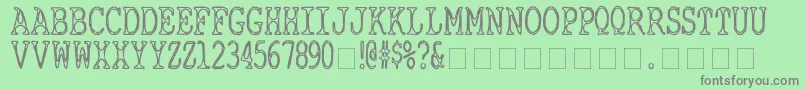 CyanideBreathmint Font – Gray Fonts on Green Background