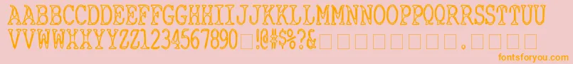 CyanideBreathmint Font – Orange Fonts on Pink Background