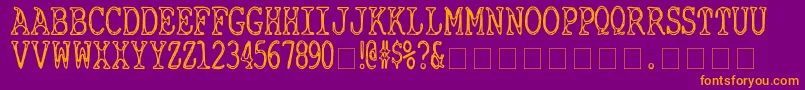 CyanideBreathmint Font – Orange Fonts on Purple Background