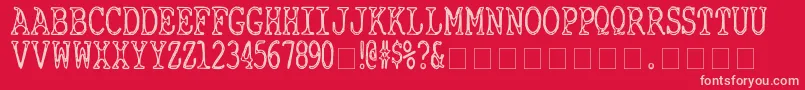 CyanideBreathmint Font – Pink Fonts on Red Background