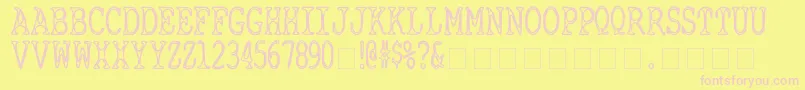 CyanideBreathmint Font – Pink Fonts on Yellow Background