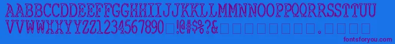 CyanideBreathmint Font – Purple Fonts on Blue Background