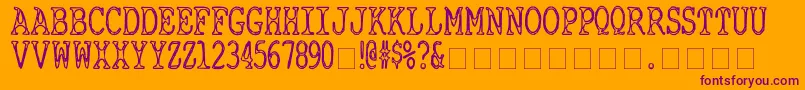 CyanideBreathmint Font – Purple Fonts on Orange Background