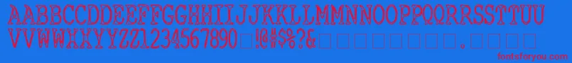 CyanideBreathmint Font – Red Fonts on Blue Background