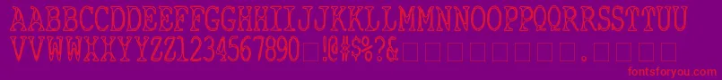 CyanideBreathmint Font – Red Fonts on Purple Background