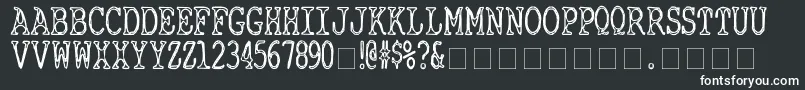 Шрифт CyanideBreathmint – белые шрифты на чёрном фоне