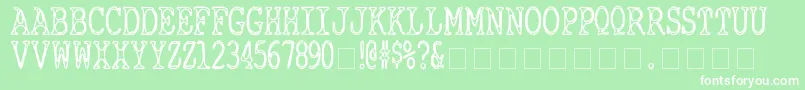 CyanideBreathmint Font – White Fonts on Green Background