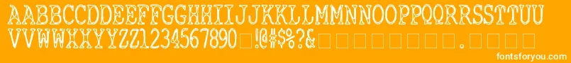 CyanideBreathmint Font – White Fonts on Orange Background