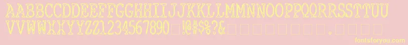 CyanideBreathmint Font – Yellow Fonts on Pink Background