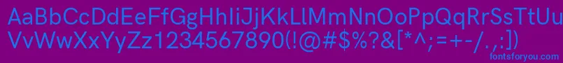 HkgroteskMedium Font – Blue Fonts on Purple Background