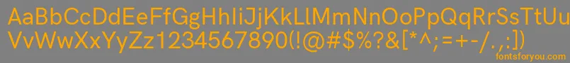 HkgroteskMedium Font – Orange Fonts on Gray Background