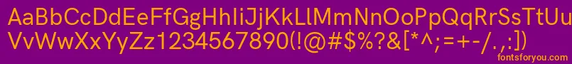 HkgroteskMedium Font – Orange Fonts on Purple Background