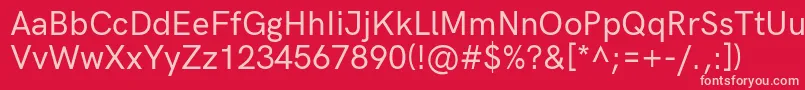 HkgroteskMedium Font – Pink Fonts on Red Background