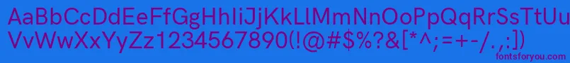 HkgroteskMedium Font – Purple Fonts on Blue Background