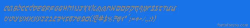 フォントBenzionci – 青い背景に灰色の文字