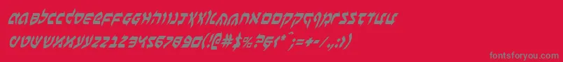 Benzionci-Schriftart – Graue Schriften auf rotem Hintergrund