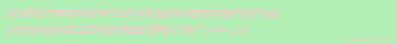 Benzionci Font – Pink Fonts on Green Background