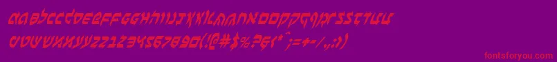 Benzionci Font – Red Fonts on Purple Background