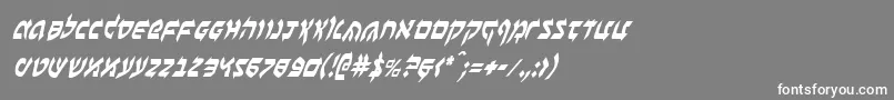 フォントBenzionci – 灰色の背景に白い文字