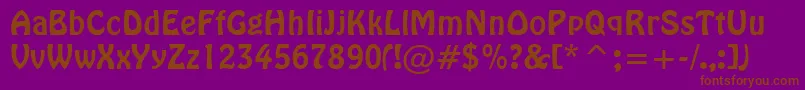 HoboBt Font – Brown Fonts on Purple Background