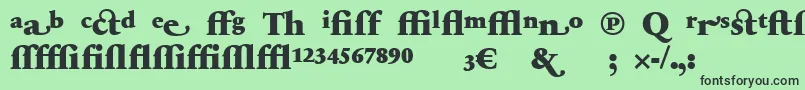 SabonnextLtBlackAlternate-fontti – mustat fontit vihreällä taustalla