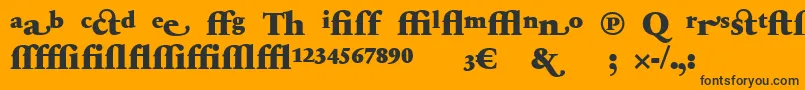 Шрифт SabonnextLtBlackAlternate – чёрные шрифты на оранжевом фоне