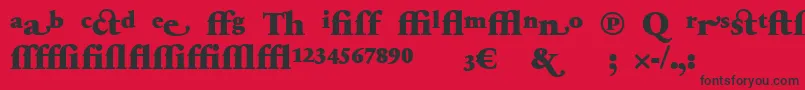 SabonnextLtBlackAlternate-Schriftart – Schwarze Schriften auf rotem Hintergrund
