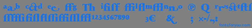 Шрифт SabonnextLtBlackAlternate – синие шрифты на сером фоне
