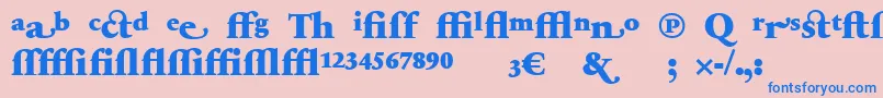 Шрифт SabonnextLtBlackAlternate – синие шрифты на розовом фоне