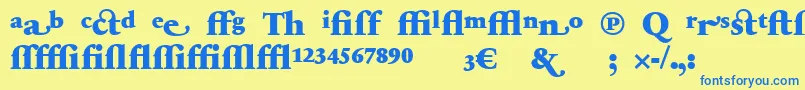 SabonnextLtBlackAlternate Font – Blue Fonts on Yellow Background