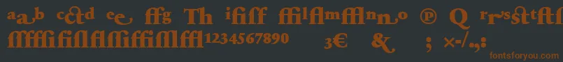 Шрифт SabonnextLtBlackAlternate – коричневые шрифты на чёрном фоне