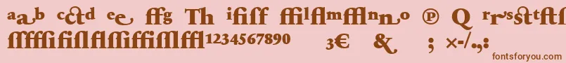 フォントSabonnextLtBlackAlternate – ピンクの背景に茶色のフォント