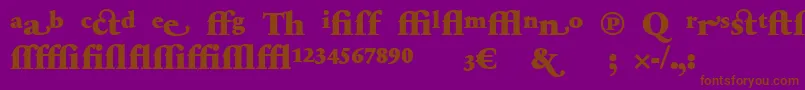 フォントSabonnextLtBlackAlternate – 紫色の背景に茶色のフォント