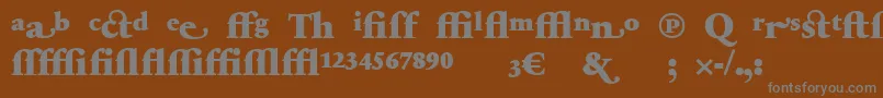 フォントSabonnextLtBlackAlternate – 茶色の背景に灰色の文字