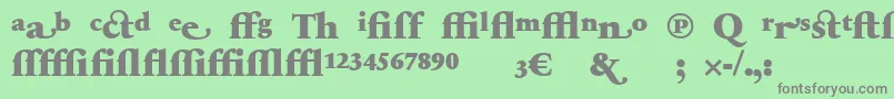 フォントSabonnextLtBlackAlternate – 緑の背景に灰色の文字