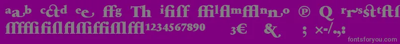 SabonnextLtBlackAlternate-fontti – harmaat kirjasimet violetilla taustalla